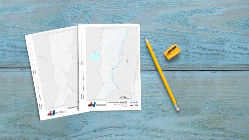 ¿Dónde puedo descargar mapas escolares de Santa Fe?