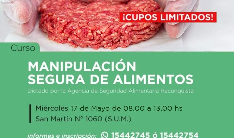 Reconquista| Curso de manipulación de alimentos