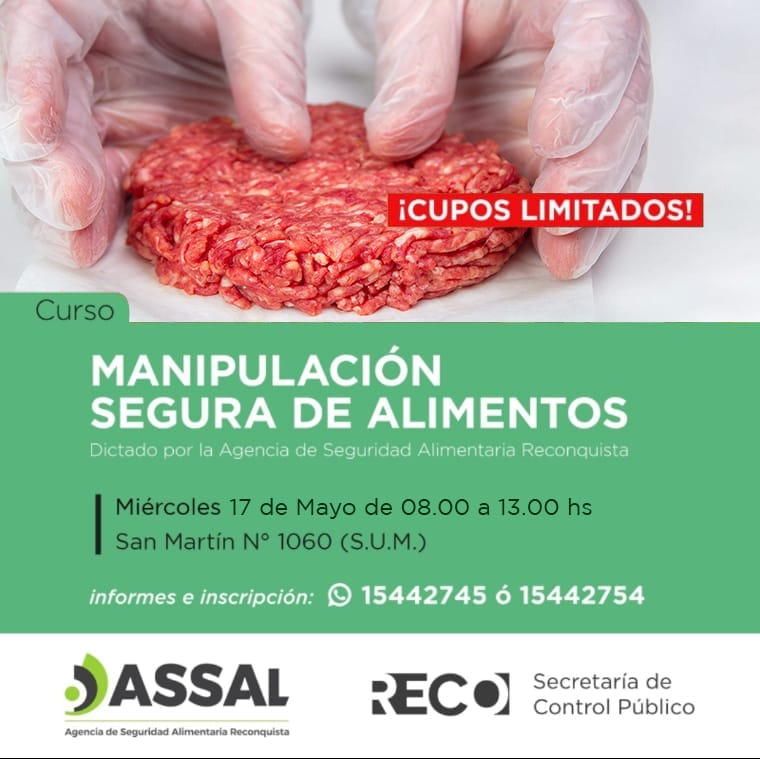 Reconquista| Curso de manipulación de alimentos