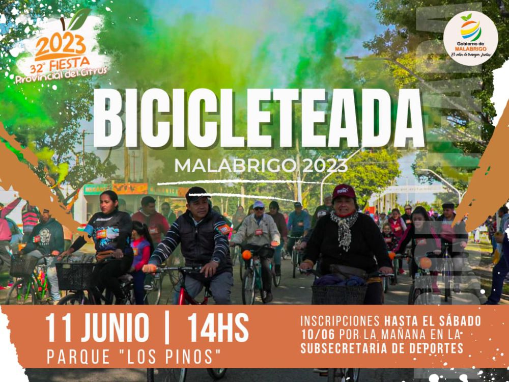 Inscriben para la Bicicleteada 2023