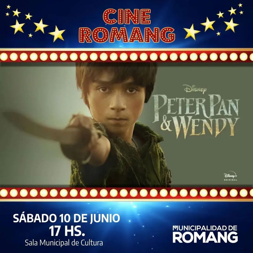 Romang| Este sábado proyectan la película PETER PAN Y WENDY