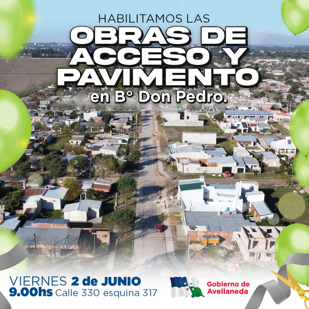 Avellaneda| Habilitan el pavimento en Barrio Don Pedro