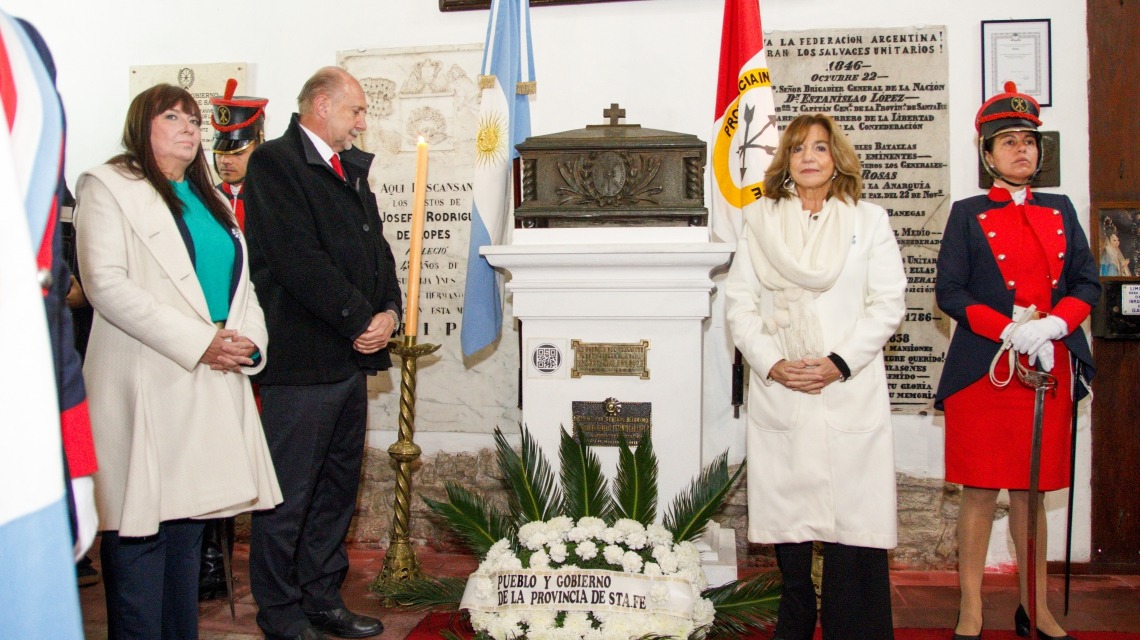 Perotti en el acto por el 185º del Fallecimiento de Estanislao López