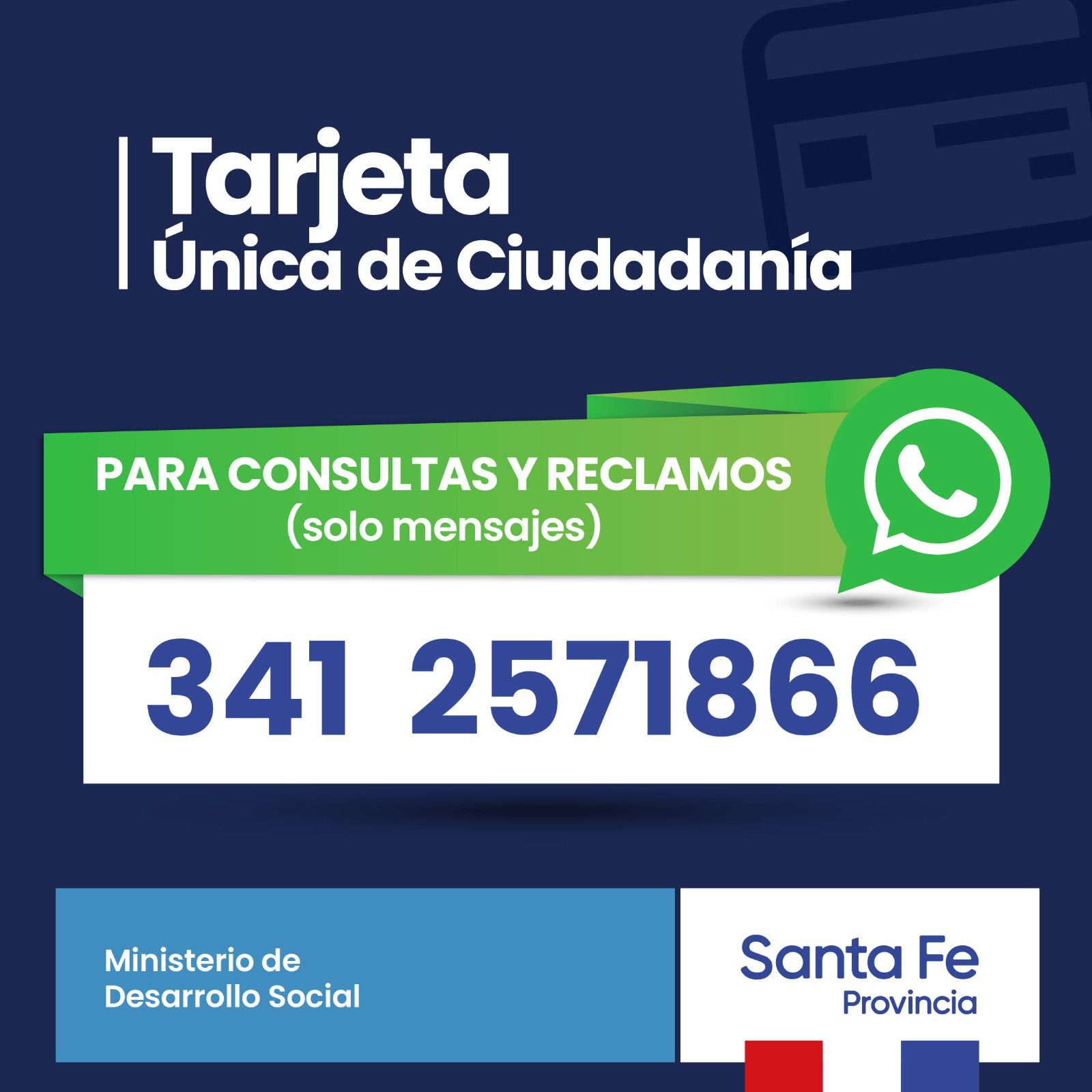 Acreditaron los fondos de la Tarjeta Única de Ciudadanía