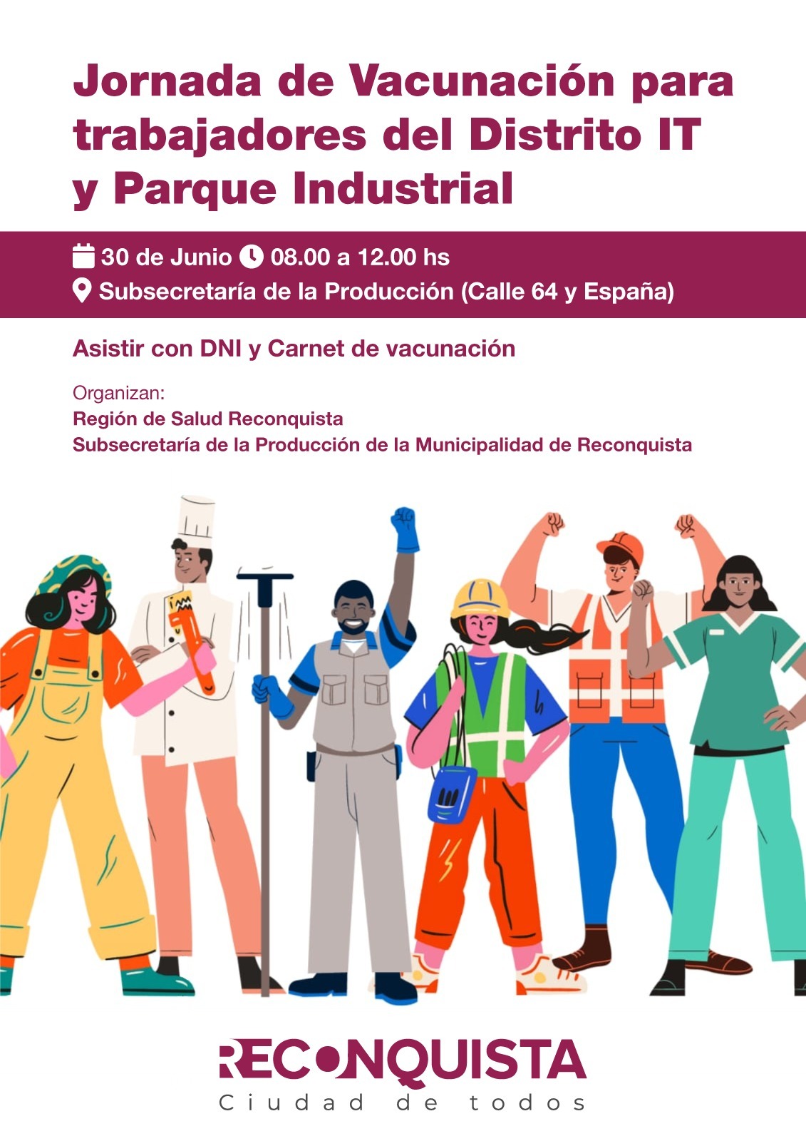 Reconquista | Vacunarse es una acción saludable y solidaria