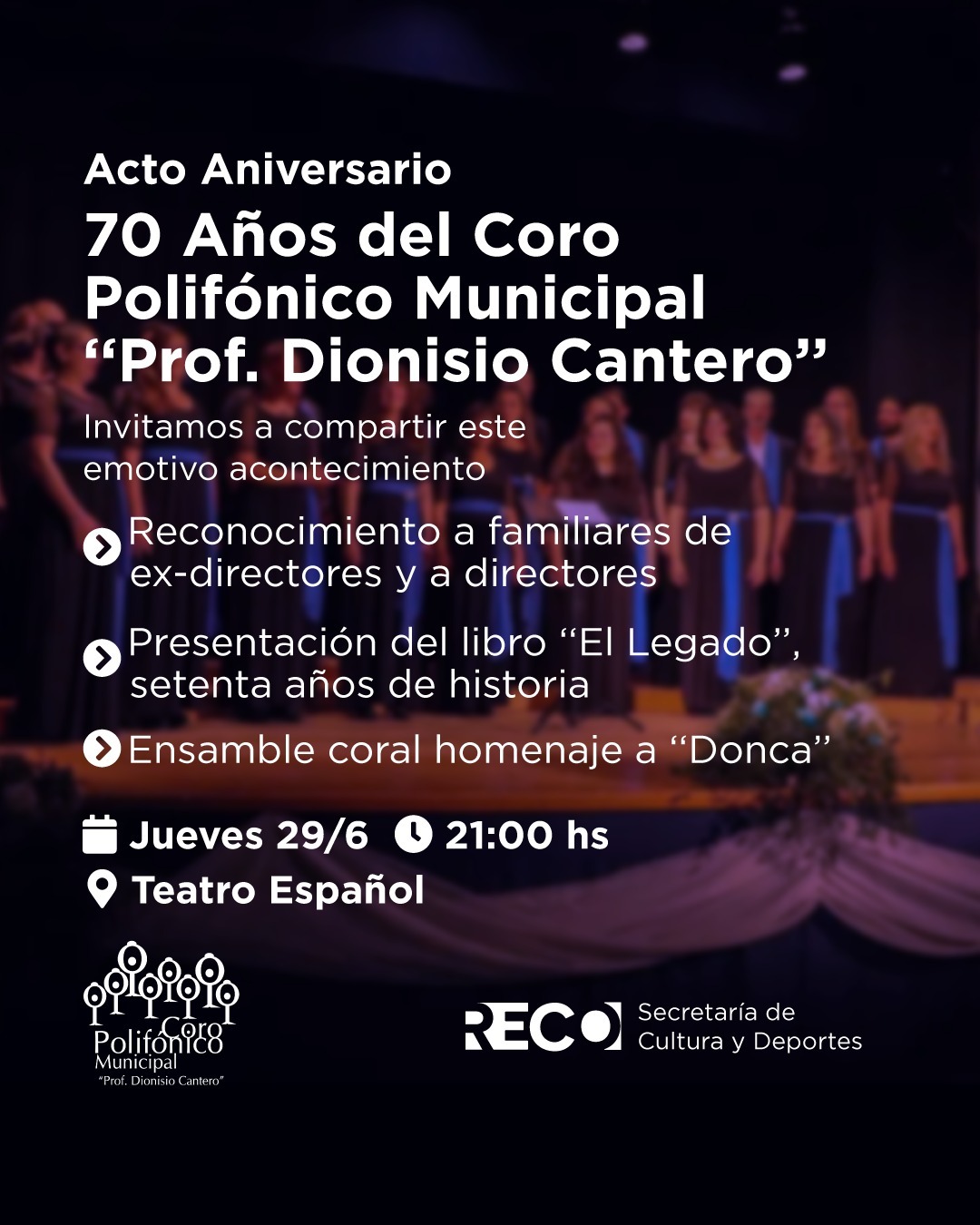 El Coro Polifónico Municipal de Reconquista cumple 70 años