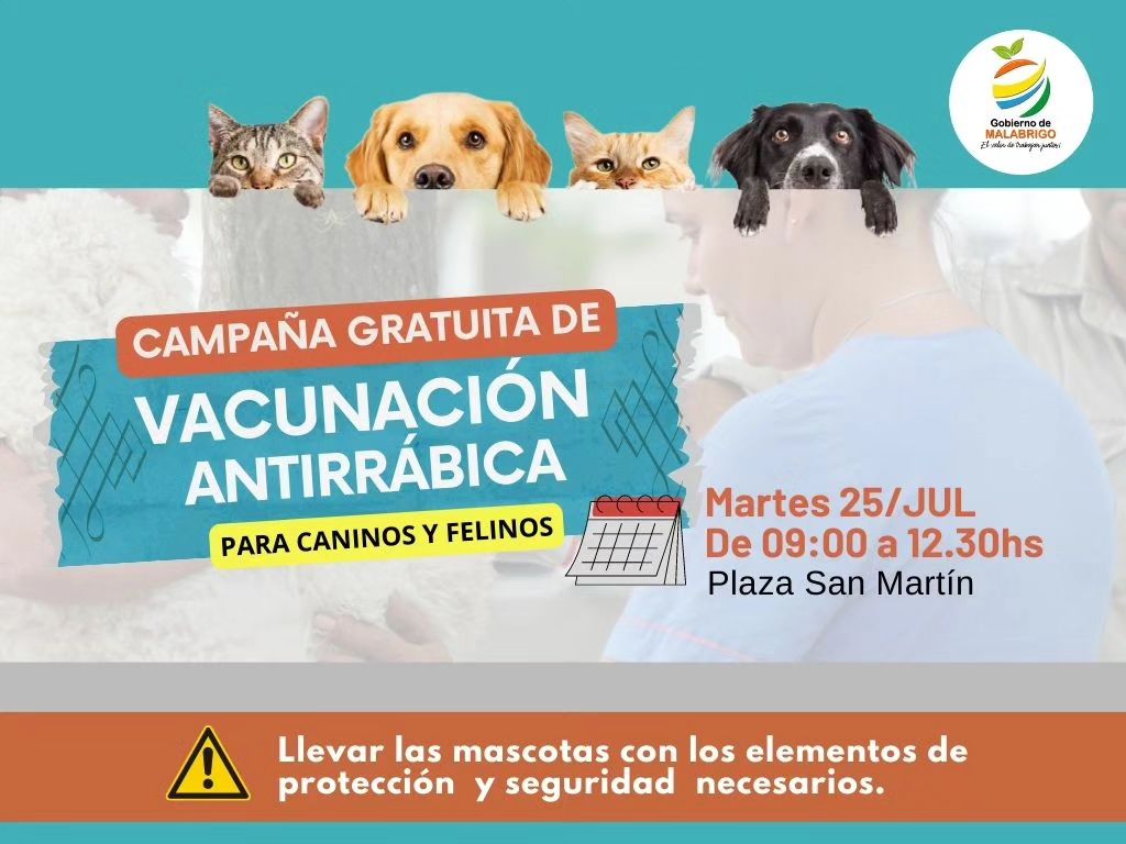 Jornada de vacunación antirrábica en Malabrigo