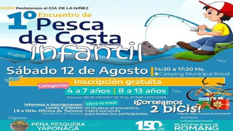 Encuentro de pesca infantil con devolución en Romang