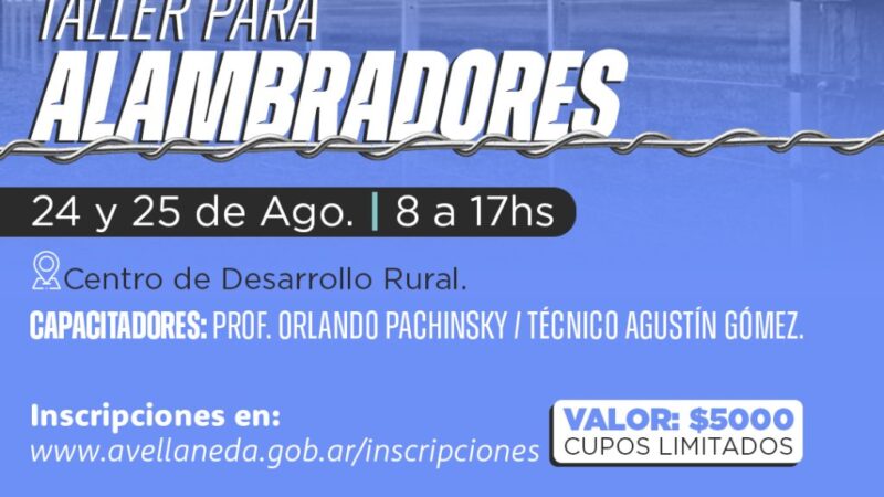 Taller para alambradores en el Centro de Desarrollo Rural