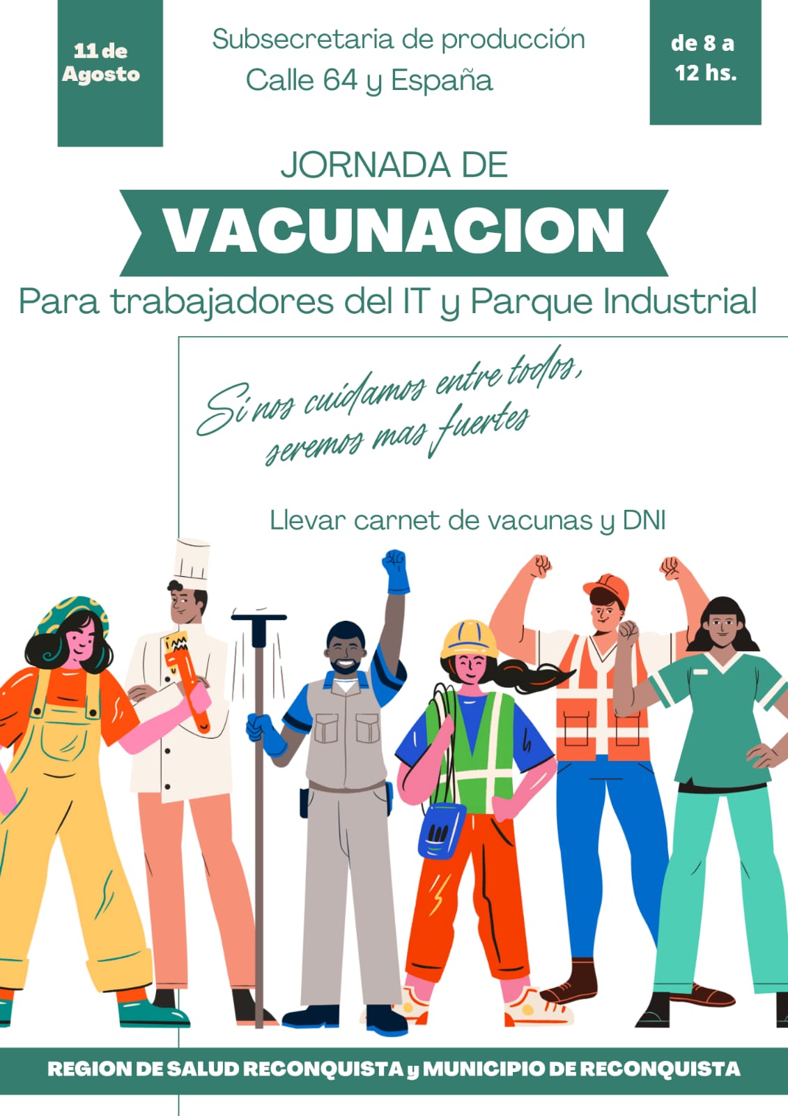 Vacunación para trabajadores del sector industrial