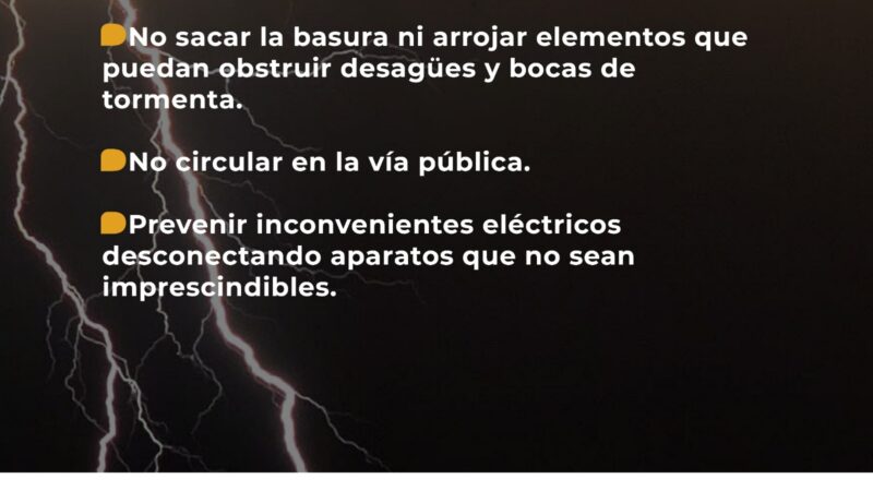 Alerta amarillo por tormentas ¿Qué hago?