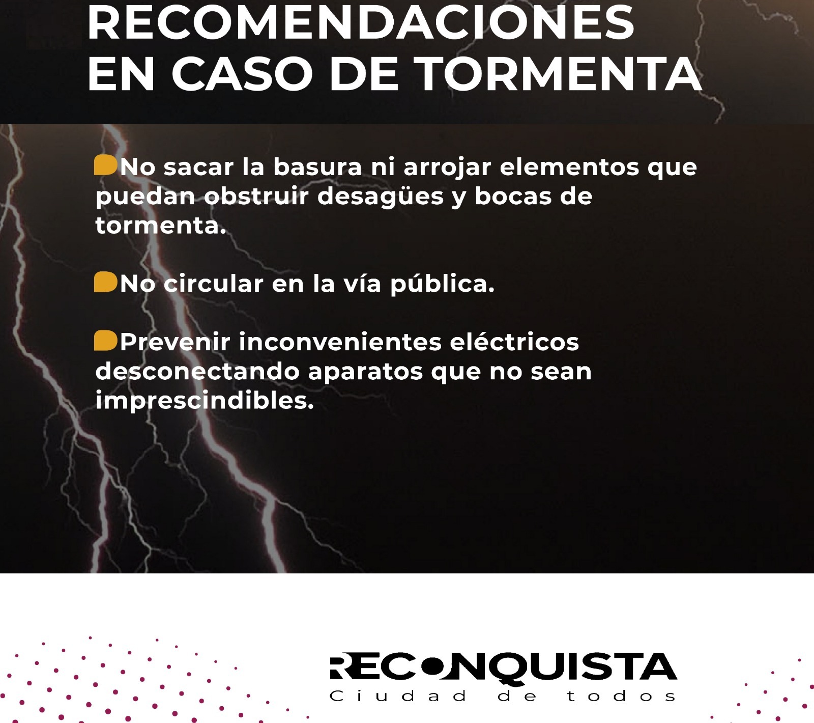 Alerta amarillo por tormentas ¿Qué hago?