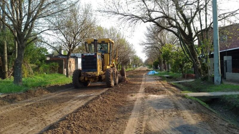 Romang: mantenimiento de calles en el sector sur