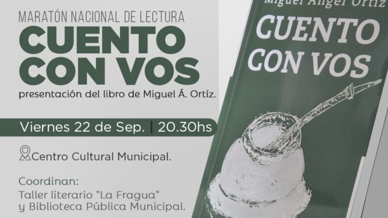 “Cuento con vos” el libro de Miguel Ángel Ortiz se presentará en Avellaneda