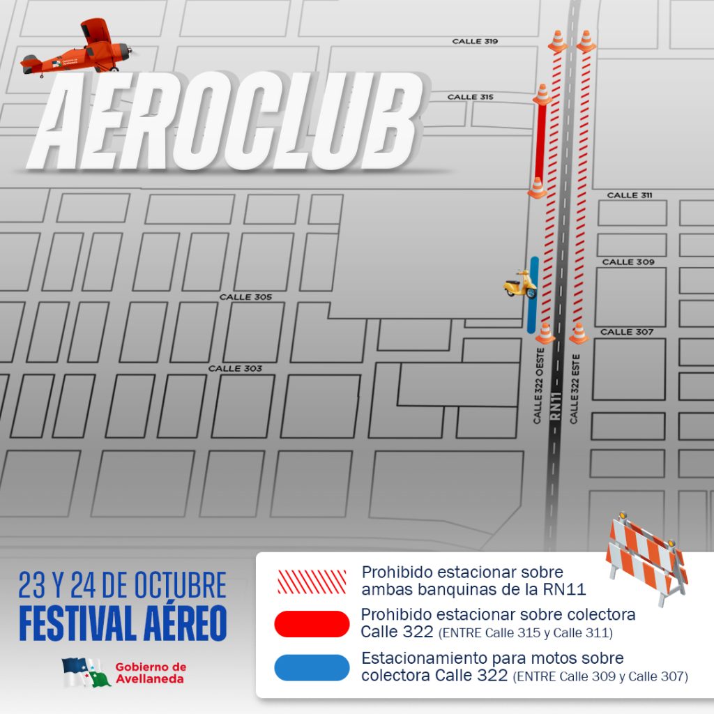Festival aéreo en Avellaneda: Operativos de seguridad vial