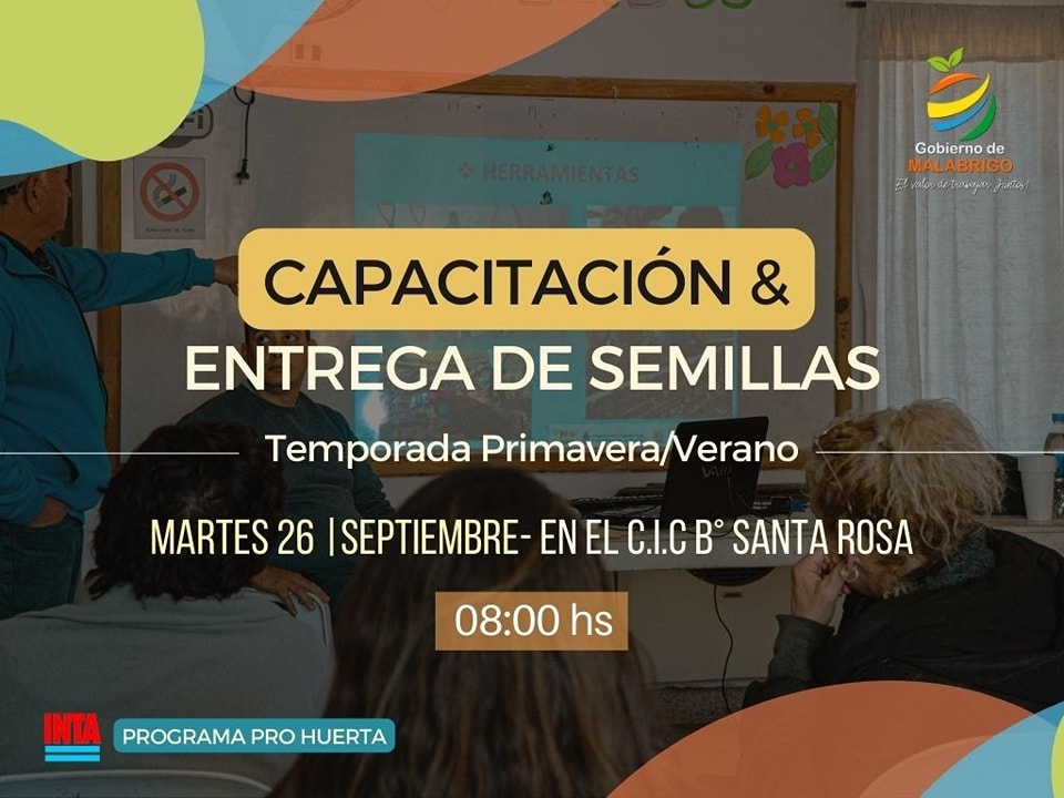 Capacitación y entrega de semillas en Malabrigo