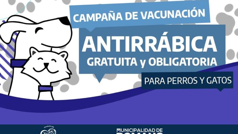 Romang: Campaña de vacunación antirrábica gratuita