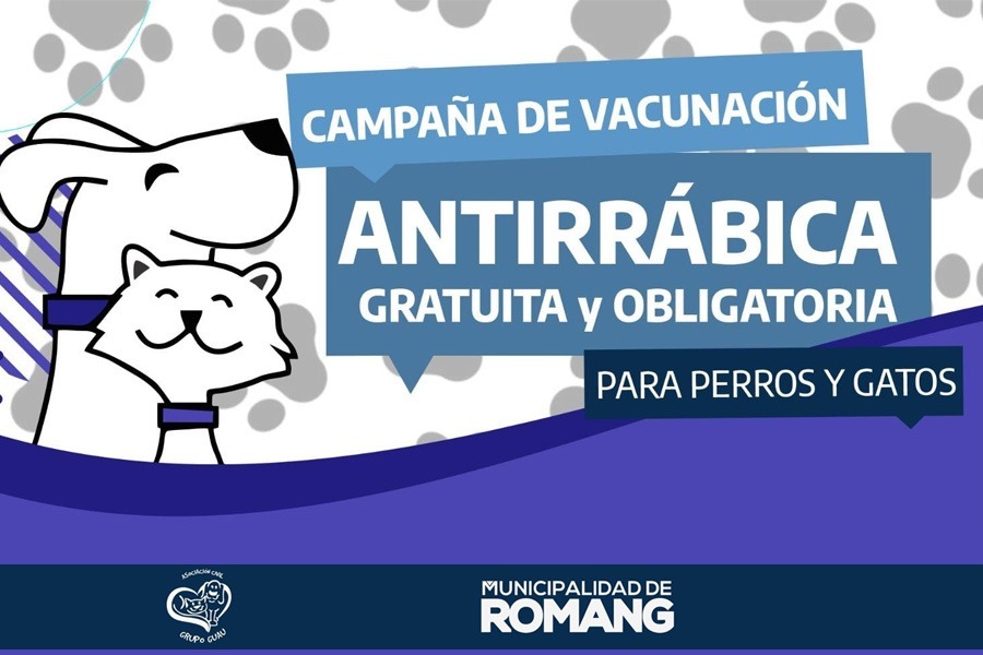 Romang: Campaña de vacunación antirrábica gratuita