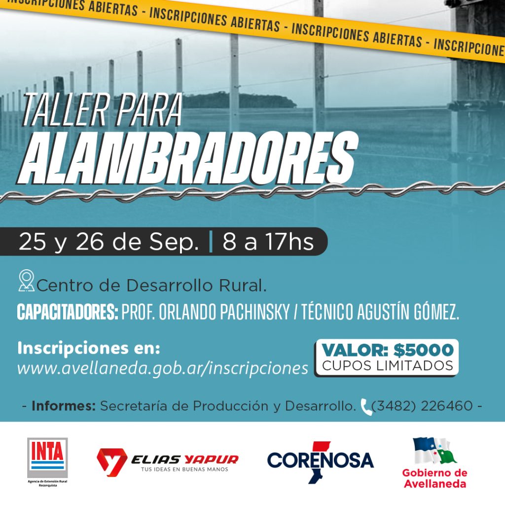 Avellaneda: últimos días para inscribirse en el Taller de alambradores