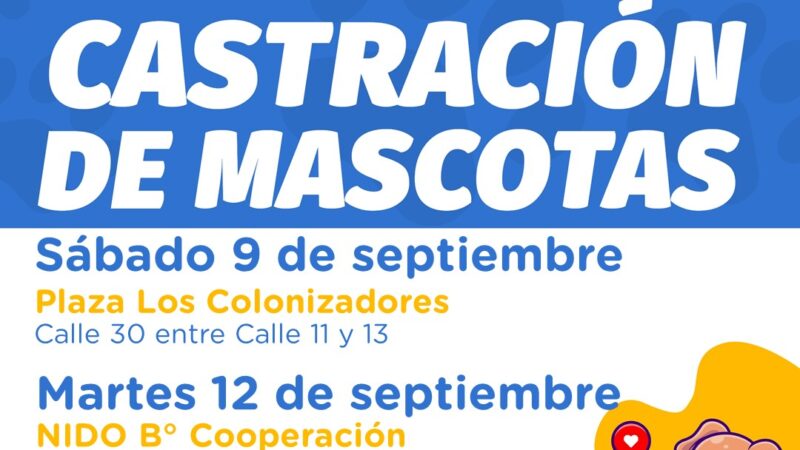 Habilitan el turnero online para castración de mascotas