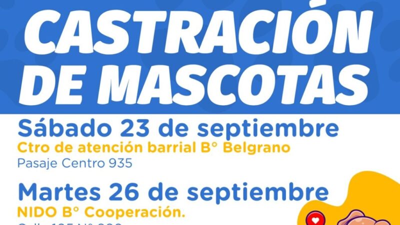 Avellaneda: Castraciones de mascotas en Barrio Cooperación. Reserva tu turno online