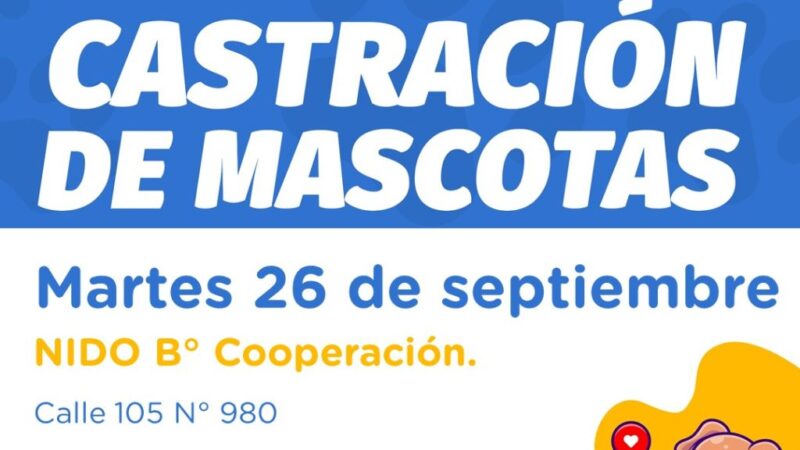 Avellaneda: Últimos turnos para la castración de mascotas en B° Cooperación