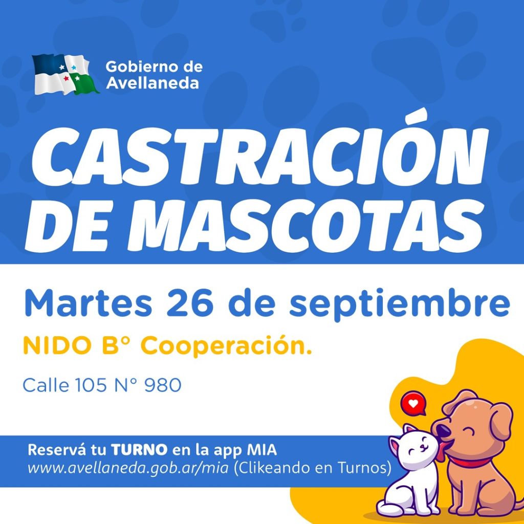 Avellaneda: Últimos turnos para la castración de mascotas en B° Cooperación