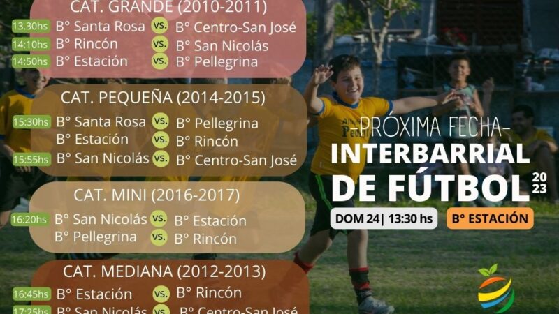Malabrigo: nueva fecha del interbarrial de fútbol 2023