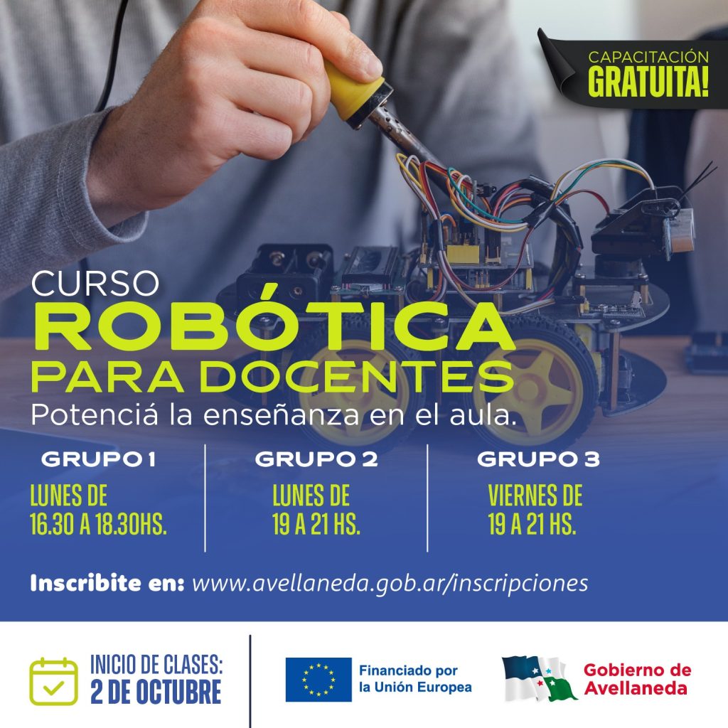 Curso de Robótica para docentes en Avellaneda: Inscripciones abiertas