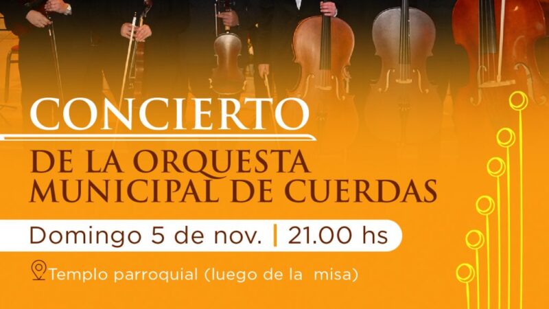 Vení a disfrutar del Concierto de la Orquesta municipal de cuerdas
