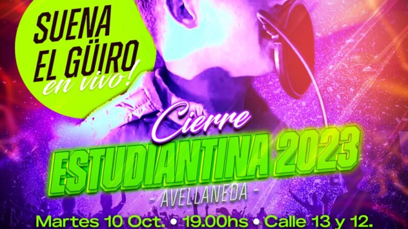 Hoy a las 19, acto de cierre de la Estudiantina en Avellaneda. Seguí la fiesta en DMH INSTAGRAM