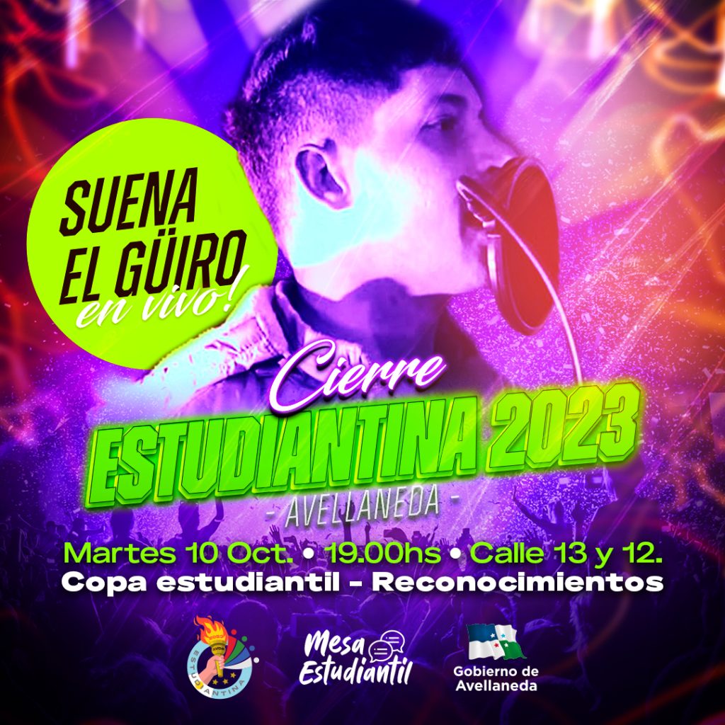 Hoy a las 19, acto de cierre de la Estudiantina en Avellaneda. Seguí la fiesta en DMH INSTAGRAM