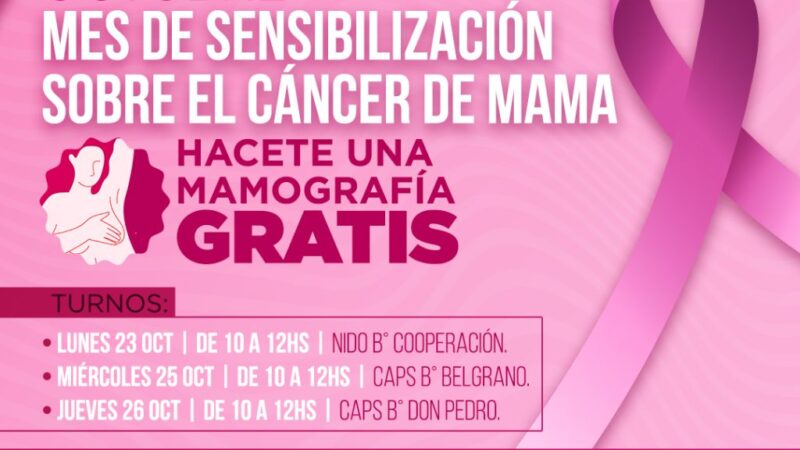 Avellaneda: en este Octubre rosa, reservá turno para mamografiarte gratis