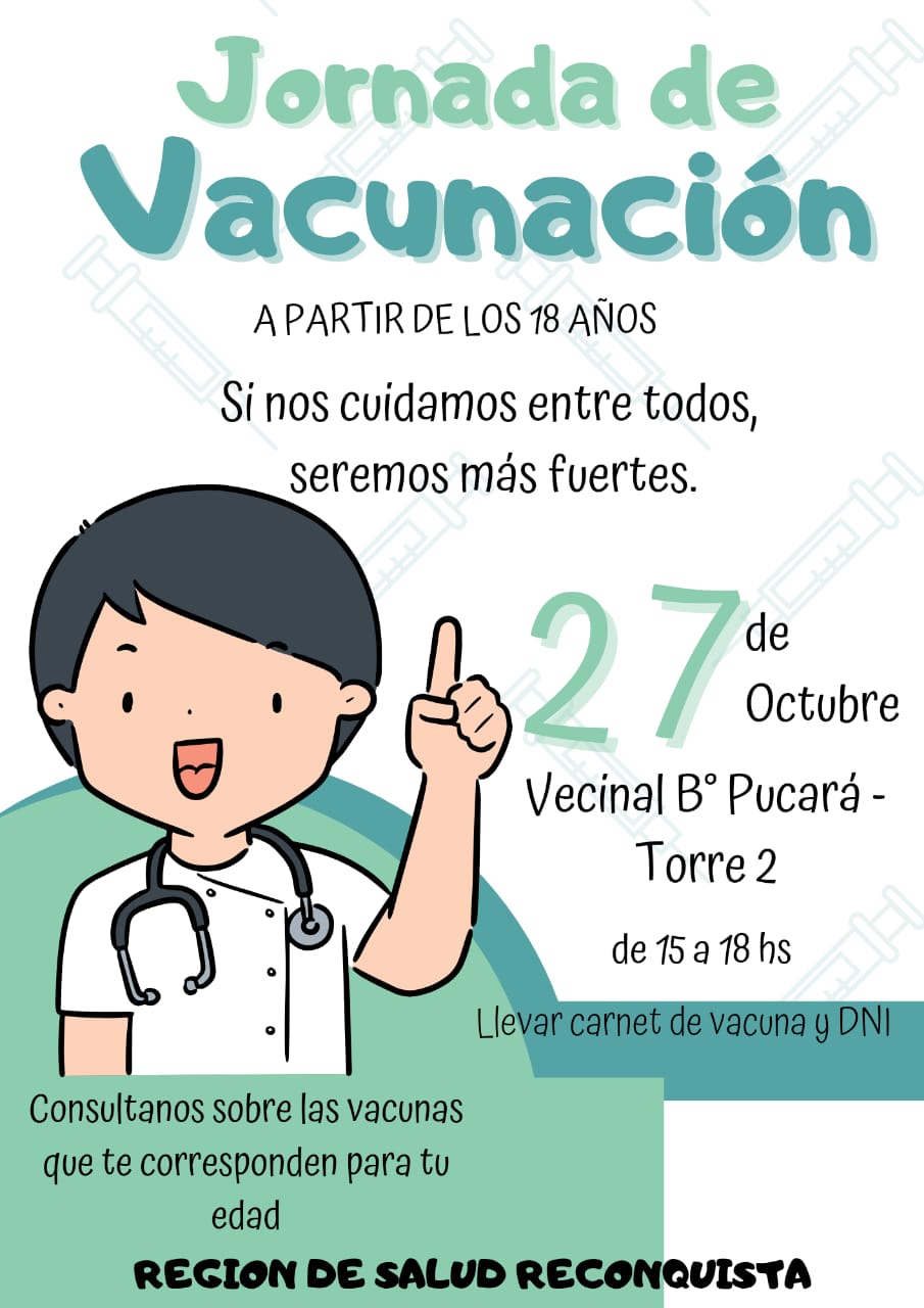 Jornada de vacunación en Barrio Pucará de Reconquista
