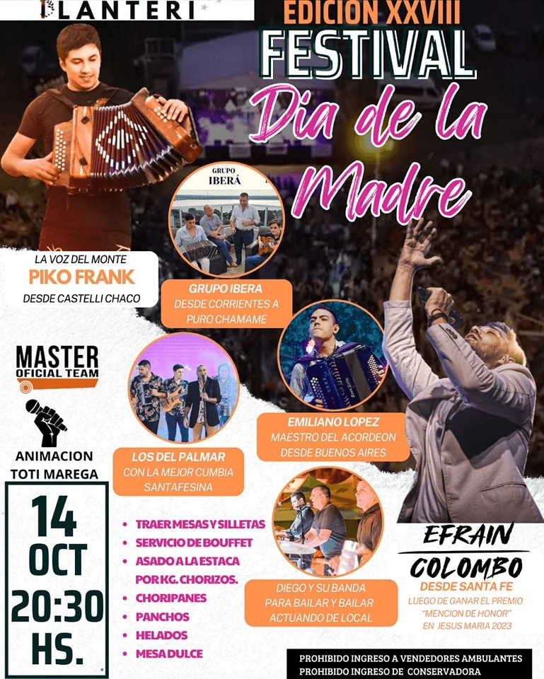 14 de OCTUBRE| Festival del Día de la Madre en Lanteri