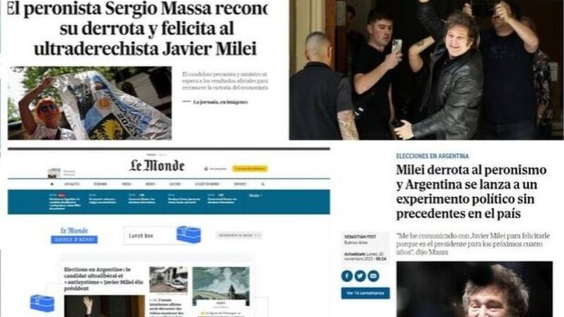 Así reflejó la prensa internacional el triunfo de Javier Milei