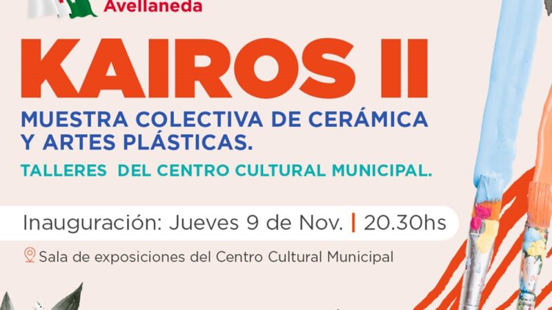 Avellaneda inaugura Kairos II, muestra de cerámica y artes plásticas