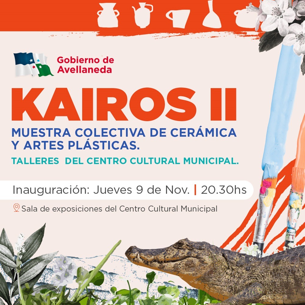 Avellaneda inaugura Kairos II, muestra de cerámica y artes plásticas