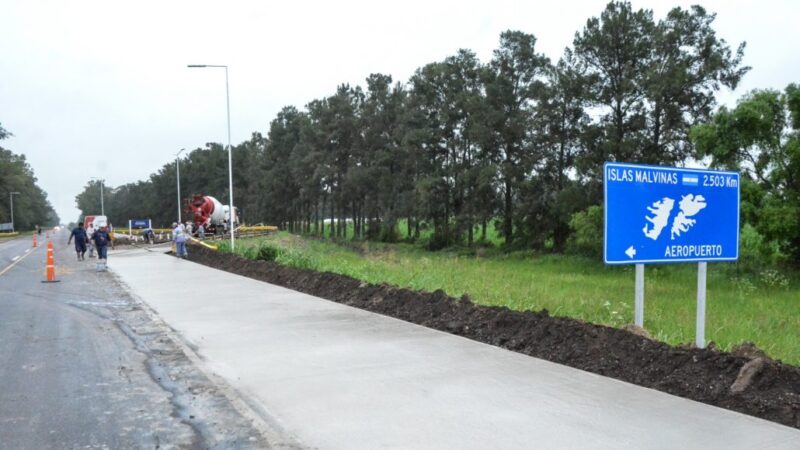 Reconquista: pavimentaron la dársena de acceso al aeropuerto