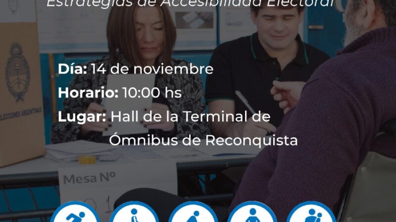 Reconquista promueve el voto inclusivo para las elecciones 2023