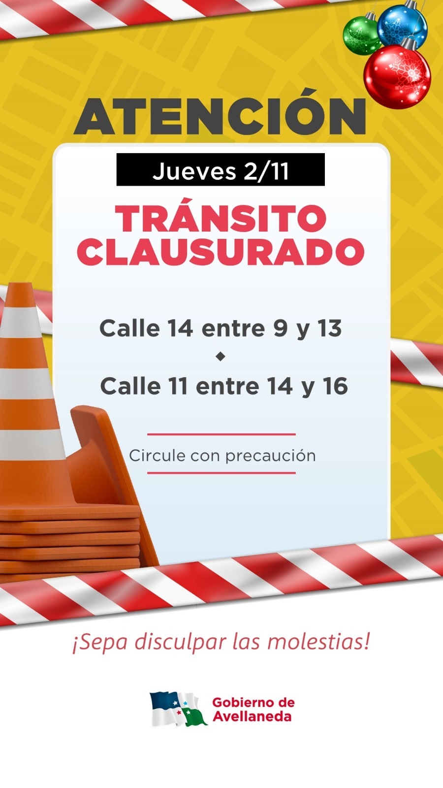 Avellaneda: clausuran calle 14 para poner ornamentación de fin de año