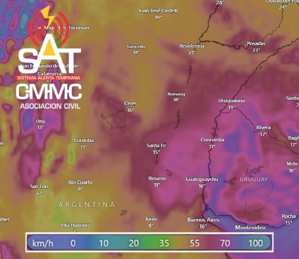 CLIMA | Alerta por fuertes ráfagas de viento en toda la región