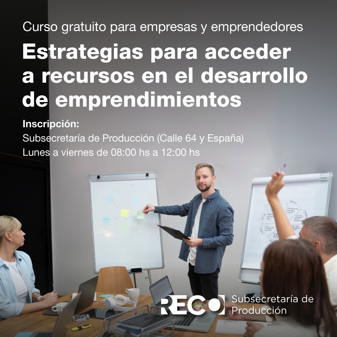 Reconquista: Dictan curso gratuito «¿Qué necesito para emprender y dónde lo consigo?