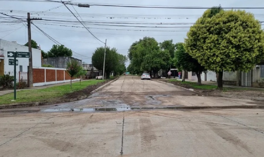 El Gobierno de Villa Ocampo habilitó una nueva cuadra de pavimento