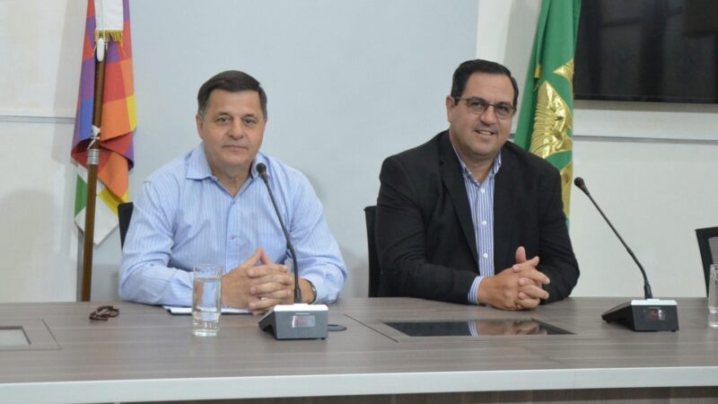 Hugo Morzán junto al intendente Vallejos brindó informe anual de gestión en Reconquista