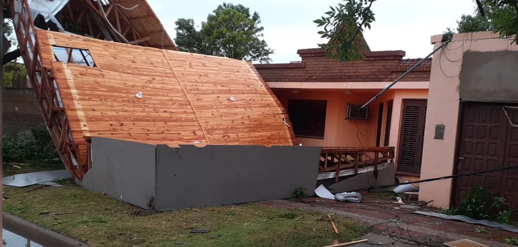Hubo destrozos en Santa Fe, Corrientes y Entre Ríos por las tormentas