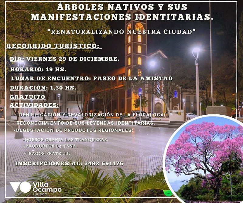 Invitan al recorrido turístico «Árboles Nativos y sus manifestaciones identitarias»