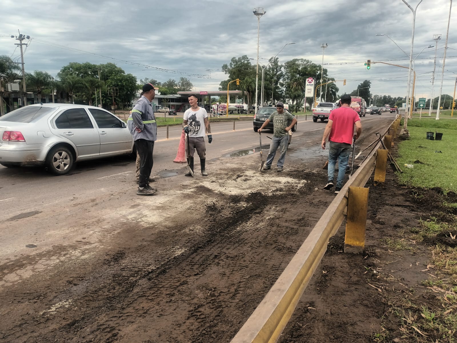 Reconquista: Obras públicas realizó trabajos de bacheo sobre Boulevard Yrigoyen