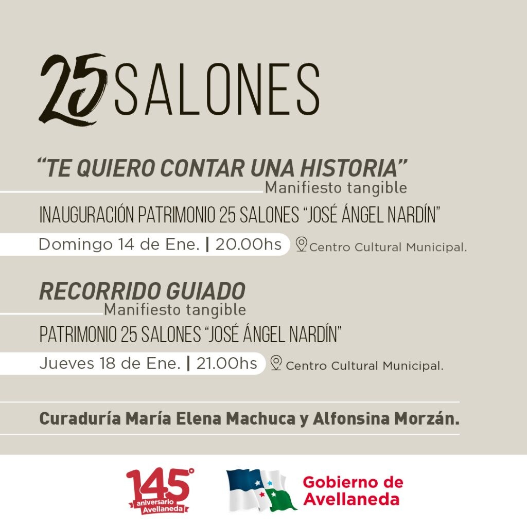 Avellaneda: Este domingo inauguran “25 salones manifiesto tangible”