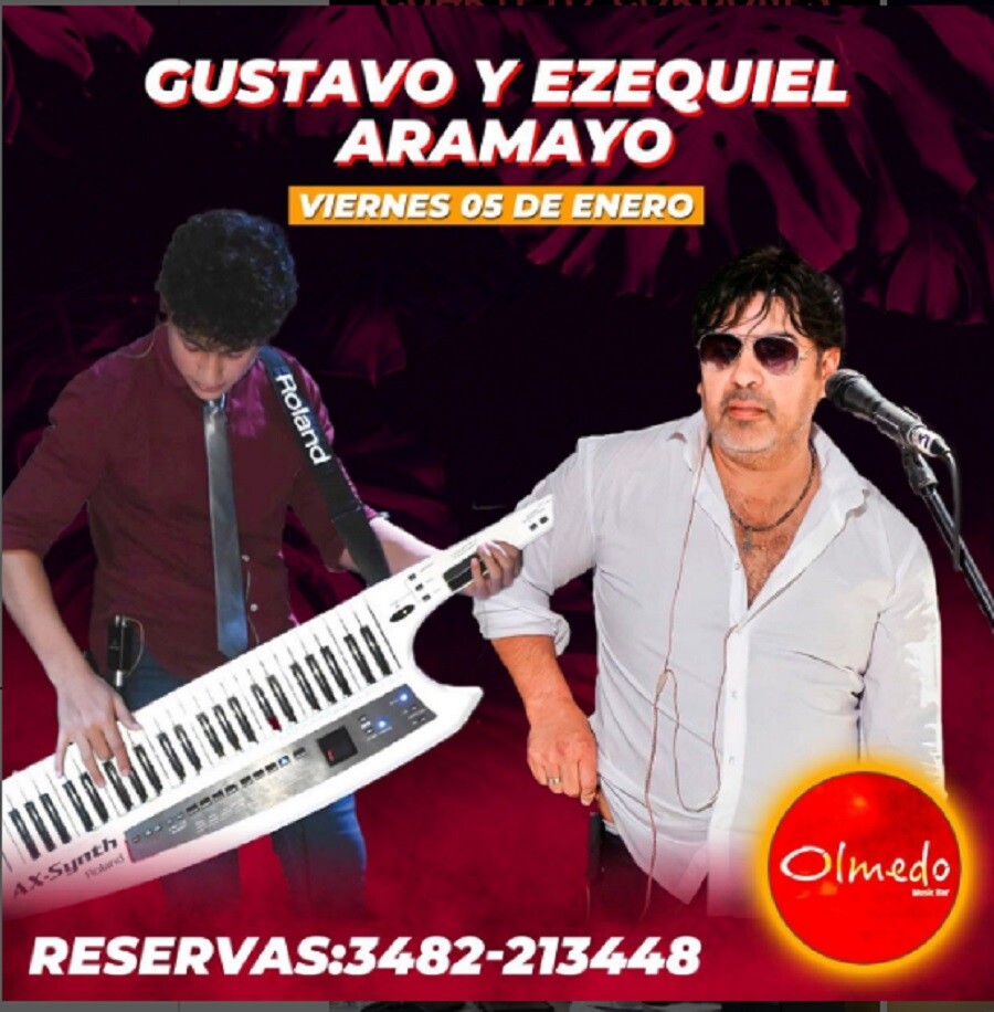 Gustavo y Ezequiel Aramayo en Olmedo BAR. Vení a celebrar REYES